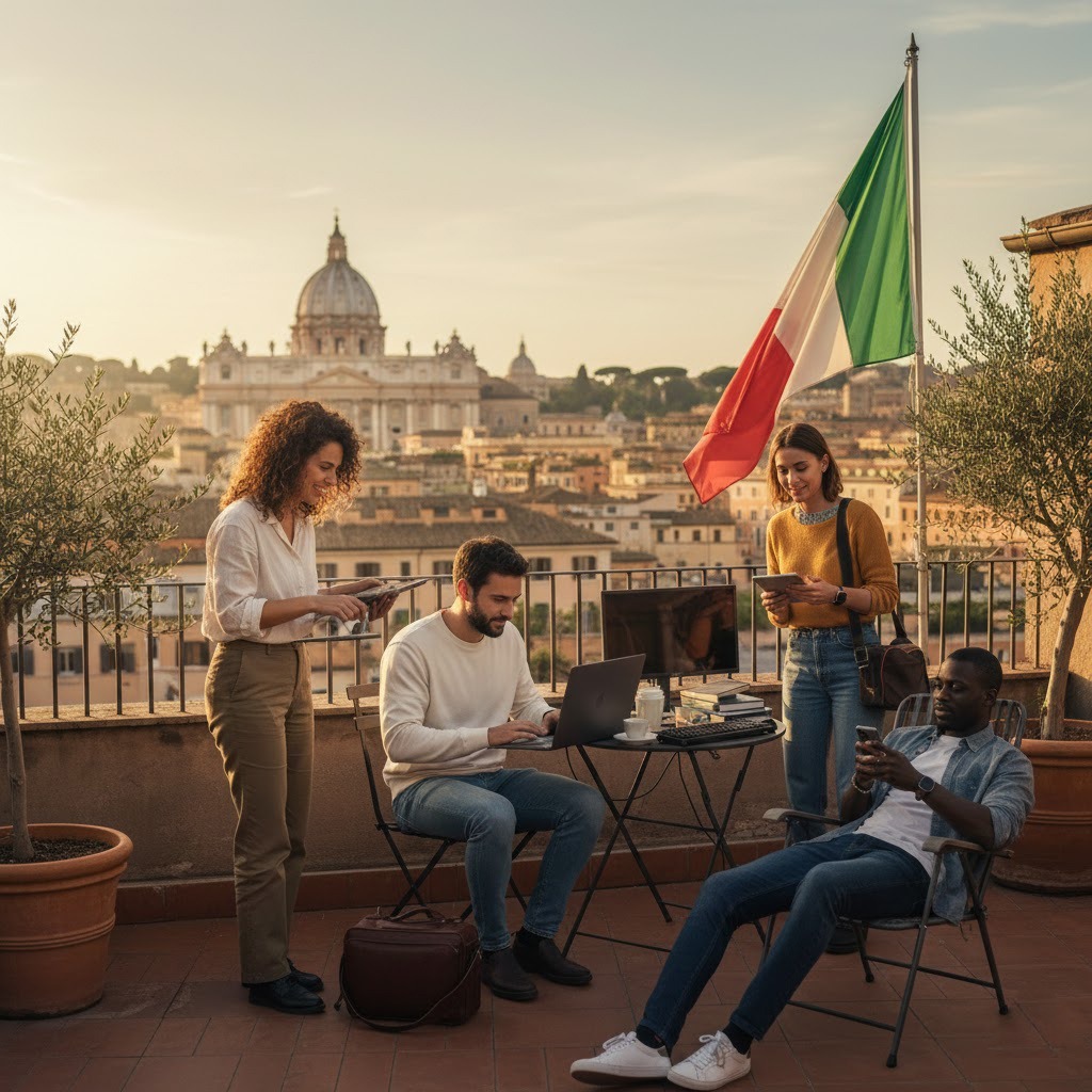 Italy digital nomad visa 2026 representing remote work lifestyle in Italy