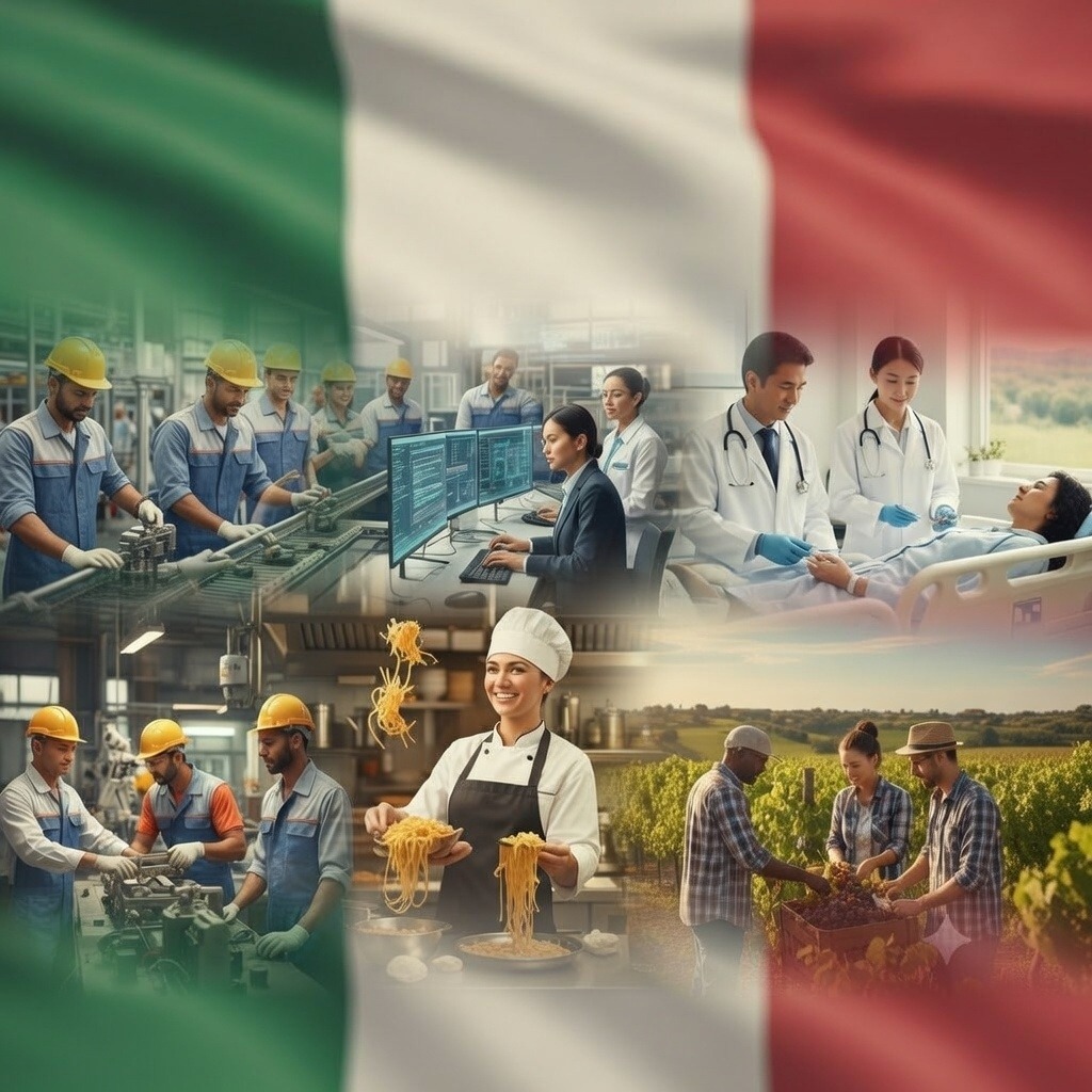 Jobs in Italy for foreigners in 2026 across different industries