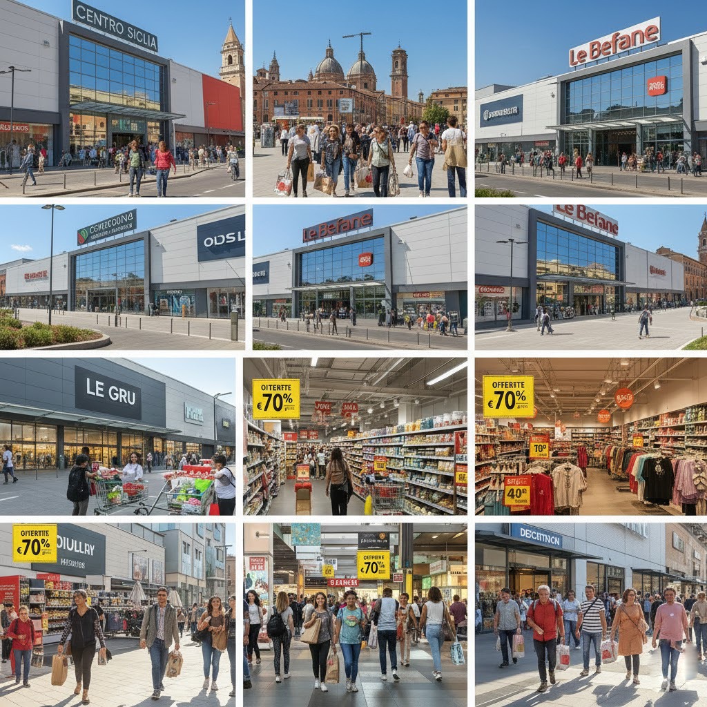 cheap shopping malls in Italy